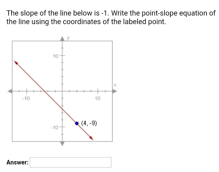 Can someone write the point slope equation-example-1