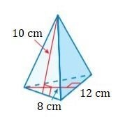 Find the surface area of the equilateral triangular pyramid. A) 180 cm2 B) 228 cm-example-1