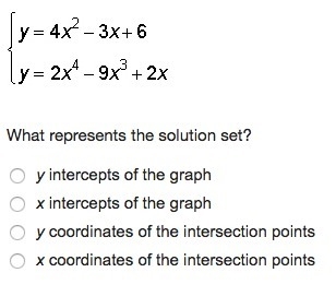 The graph of this system of equations is used to solve 4x^2-3x+6=2x^4-9x^3+2x-example-1