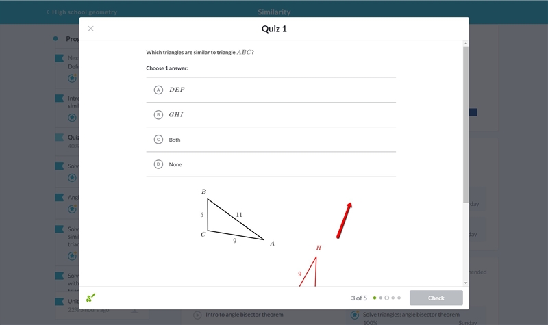 PLZ HELP ASAP (GEOMETRY) SIMMILAR TRIANGLES-example-1