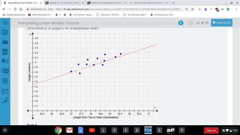 Interpret the slope in terms of the situation. Does it make sense? Interpret the y-example-1