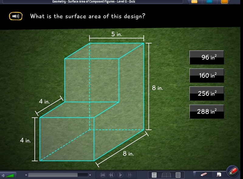 What is the surface area of this design?-example-1