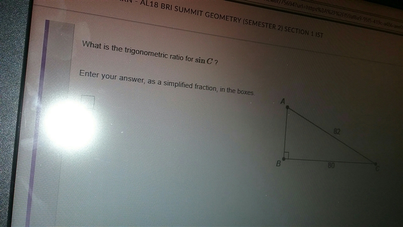 What is the trigonometric ratio for sin C-example-1