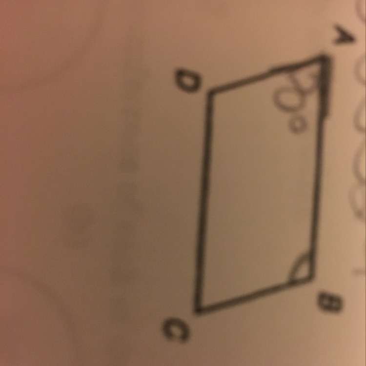 The measure of angle A in parallelogram ABCD is 70. Find measure B-example-1