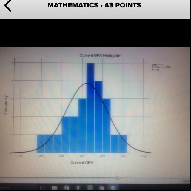 Please help me!!! How does this distribution compare to a normal distribution?-example-1