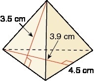 ﻿ Find the surface area of the triangular pyramid. The side lengths of the base are-example-1