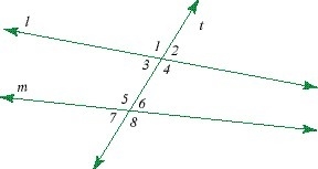 Use the following figure to answer the question. 1 and 4 are _____ angles. corresponding-example-1