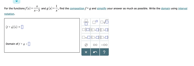 Need Help finding the composition of two rational functions. I attached a screenshot-example-1