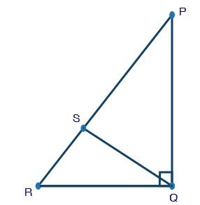 In ΔPQR shown below, segment QS is an altitude: Triangle PQR with segment SQ drawn-example-1