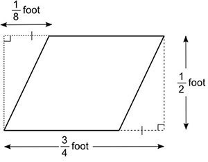 The figure shows a parallelogram inside a rectangle outline What is the area of the-example-1