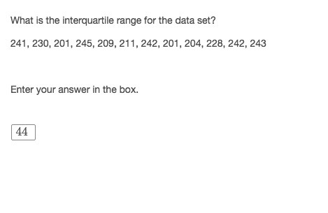 What is the interquartile range for the data set? Could you please double check my-example-1