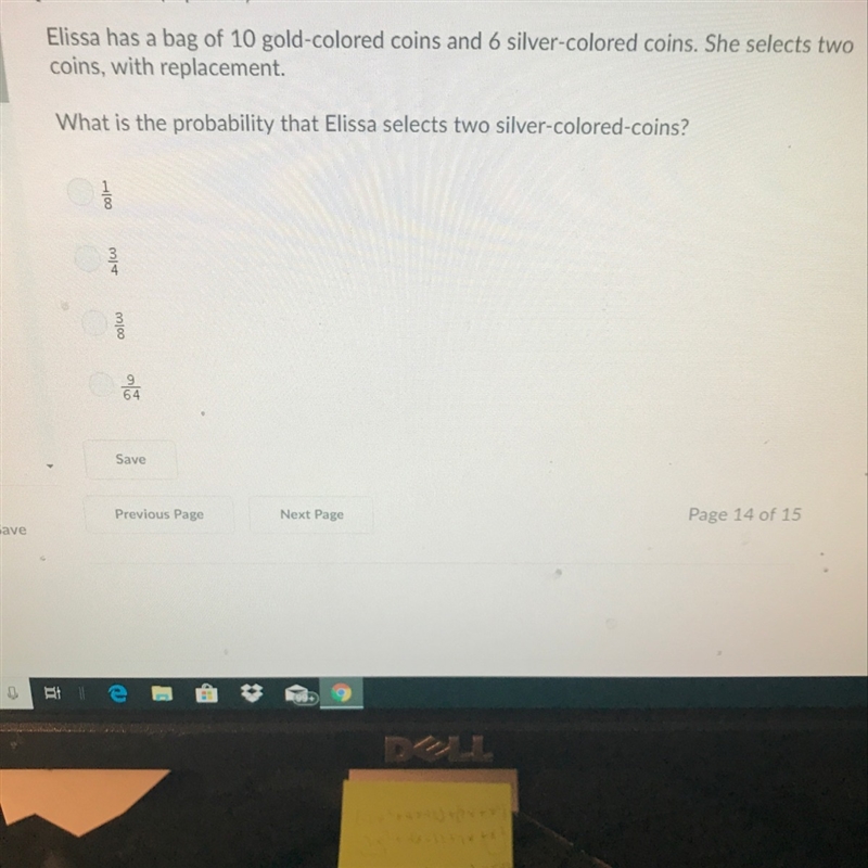 What is the probability that Elissa selects two silver colored coins please help-example-1