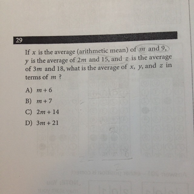 Help me please!! I need to find the average of x, y, and z **in terms of m**!-example-1