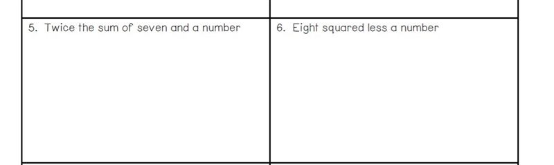 Help asap homework due soon 20 pts Read each verbal expression Then assign a variable-example-1