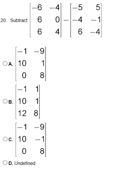 Algebra Question ( Matrices and Determinants ) 20 point-example-1