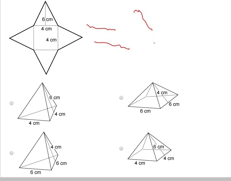 Which net represents the solid figure? PLZ ANSWER AT LEAST ONE. PLEASE ANSWER THEM-example-2