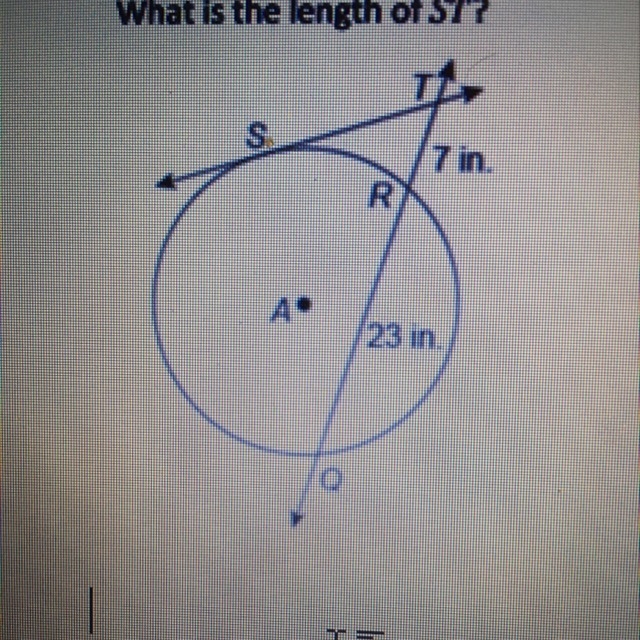 POINTS!! URGENT! What is the length of ST? Please explain how you got the answer with-example-1