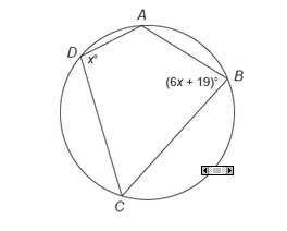 Quadrilateral ABCD ​ is inscribed in this circle. What is the measure of angle B? Enter-example-1