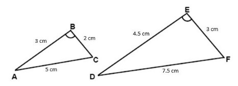 Which is the best description of triangles ABC and DEF? A they are congruent but not-example-1