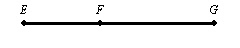 If EG=25, and point F is 2/5 of the way between E and G, find the value FG. The drawing-example-1