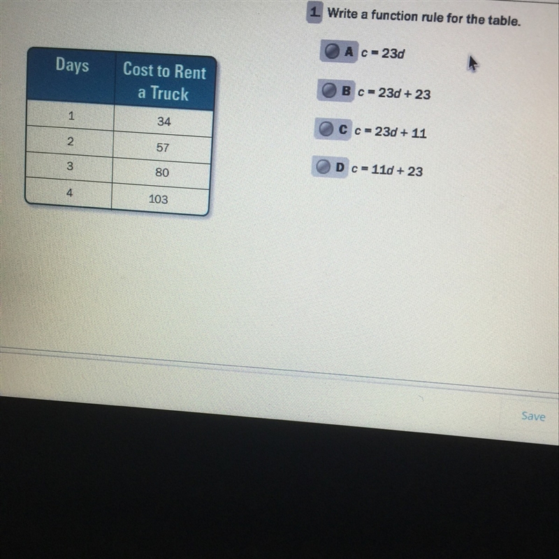 Write a function rule for the table.-example-1