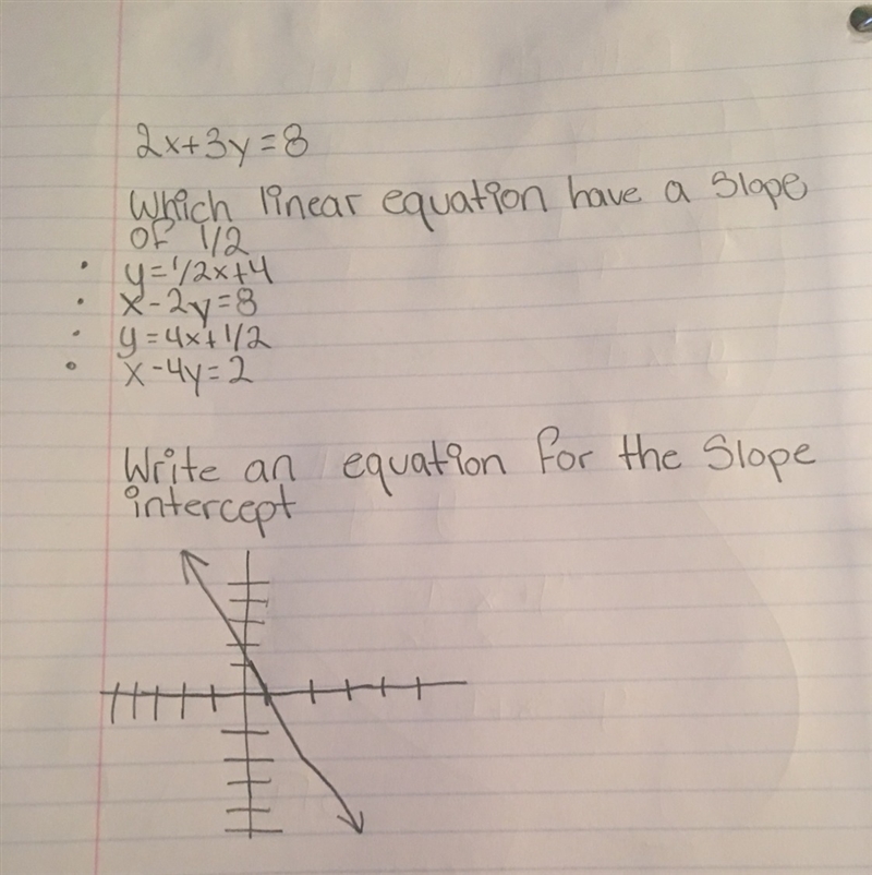 #1 needs to graph into a slope intercept please help show work thanks-example-1