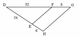 Determine whether the triangles are similar. If so, what is the similarity statement-example-1