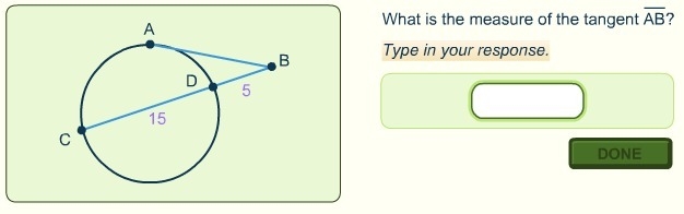 What is the measure of the tangent AB?-example-1