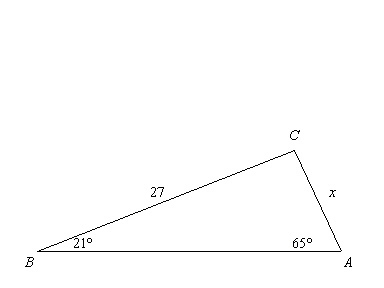 For each triangle shown below, determine whether you would use the Law of Sines or-example-1