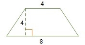 What is the area of the trapezoid? 16 square units 24 square units 32 square units-example-1