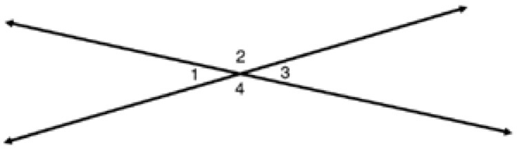 Which one of the pairs of angles below is adjacent? A. 1 and 3 B. 1 and 2 C. 3 and-example-1