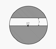 Find the area of the shaded portion in the circle.-example-1