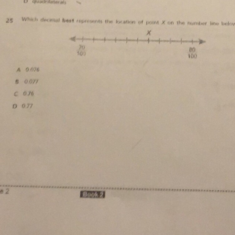 Which decimal represent the location of the x on the number line-example-1