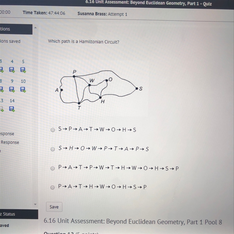 Which path is a Hamiltonian circuit?-example-1