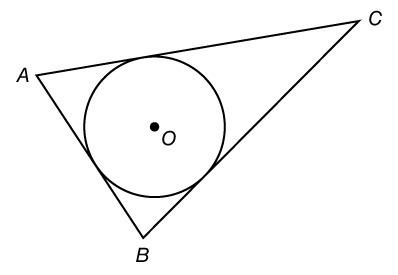 Triangle ABC is circumscribed about Circle O. Use the diagram below to describe Point-example-1