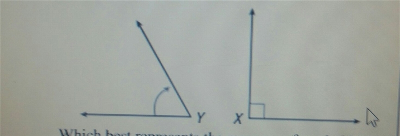 Two angles are drawn below. the measure of angle x is 90 a. 20 b. 60 c. 100 d. 120-example-1