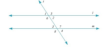 Using the figure below, select the two pairs of alternate interior angles. 1 and 4 2 and-example-1