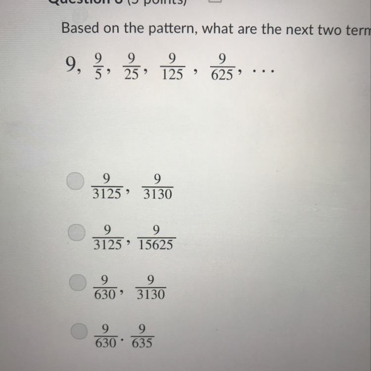 Based on the pattern what are the next two terms of the sequence-example-1