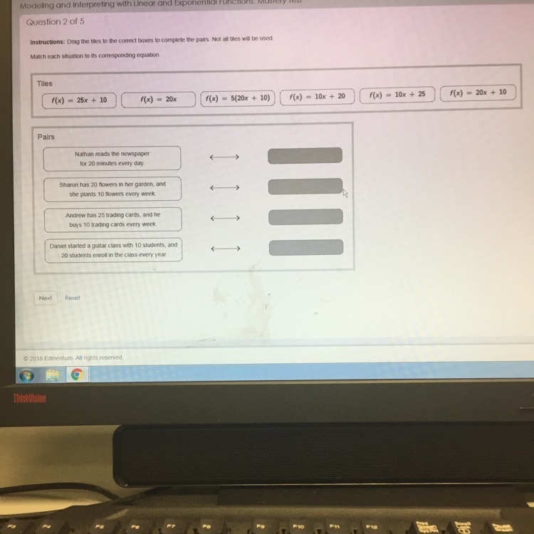 Match each situation to its corresponding equation-example-1