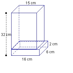 What is the volume of the figure below in cubic centimeters?-example-1