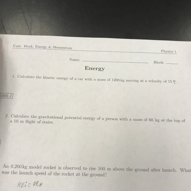 Calculate the kninetic energy of a car with a mass of 1200kg moving at a velocity-example-1