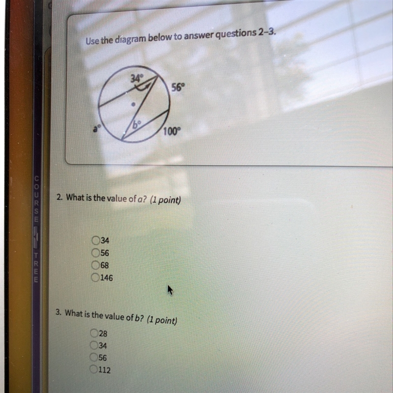 What is the value of a and b-example-1