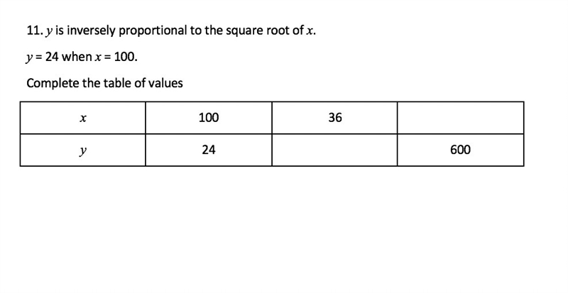 How to do this inverse proportion table-example-1