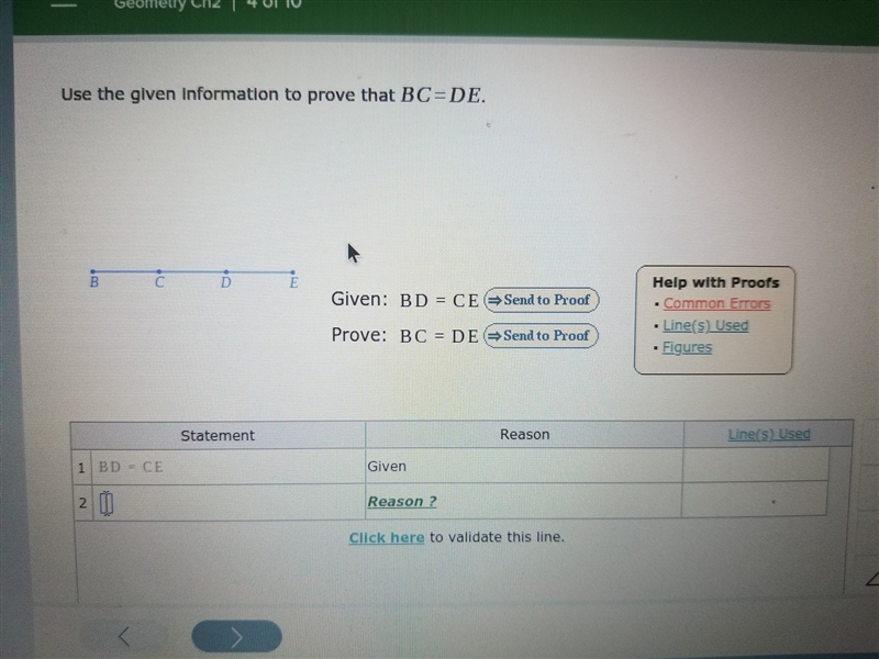 Use the given information to prove that BC=DE-example-1