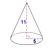 Find the following measures for this figure. Lateral Area = 55 square units 5√(47) square-example-1