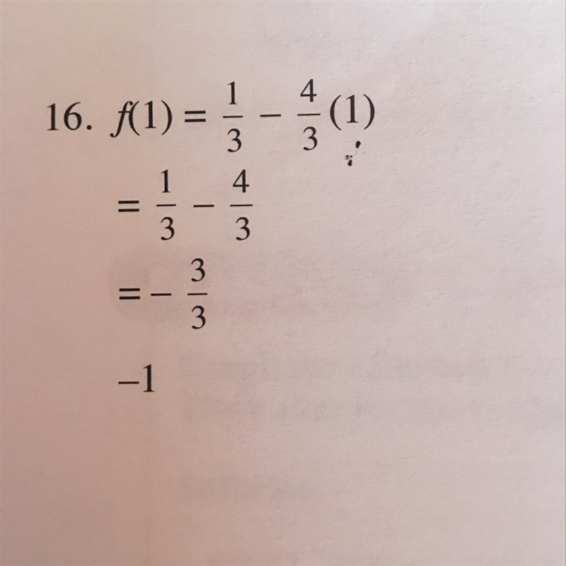 Describe and correct the error, given the functions f(x)=3x-5 and g(x)=1/3-4/3x-example-1