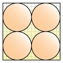 The surface inside the circles will be painted green. The surface outside the circles-example-1