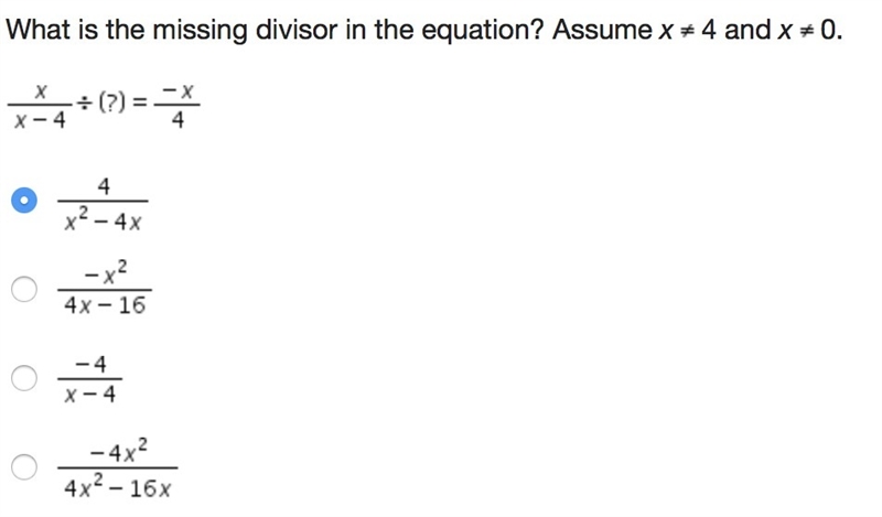 What is the missing divisor in the equation? Assume x4 and x0.-example-1