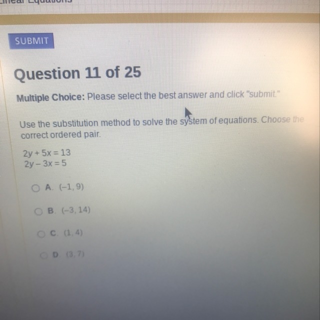 What’s the correct ordered pair-example-1