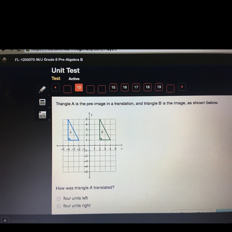 Helppp 8th grade algebra C. Six units left D.six units right-example-1